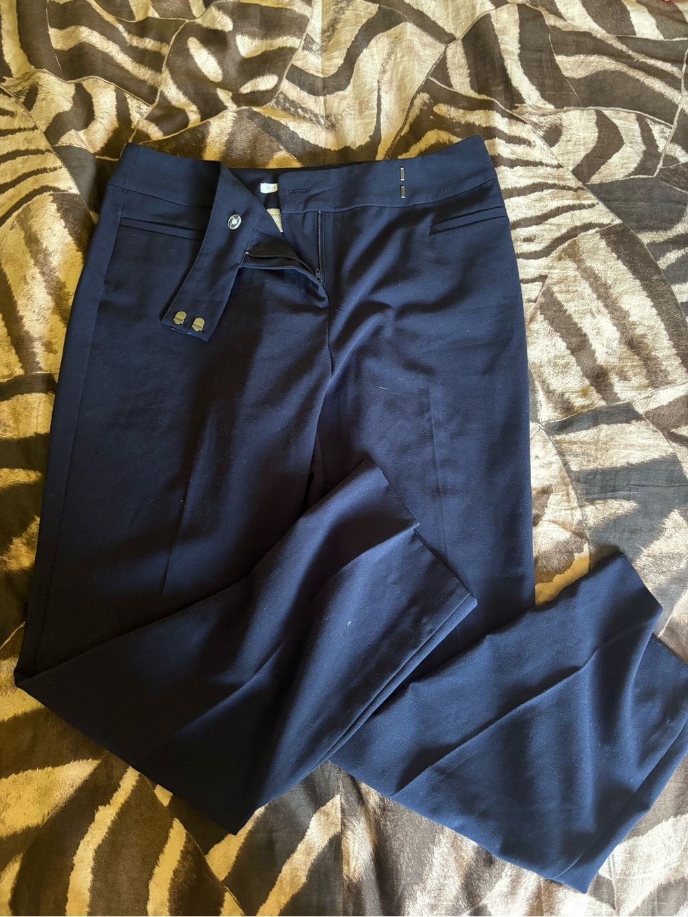 Navy Stretch Trousers